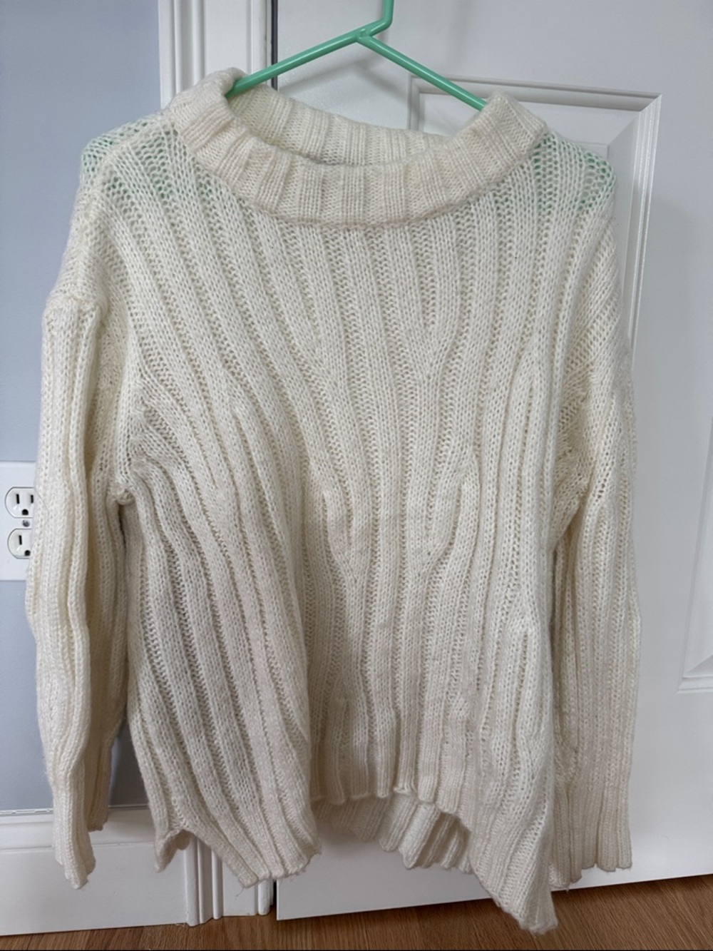 Wooden Ships Cream Ribbed Crew Neck Sweater
